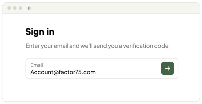 Sign-in with email address